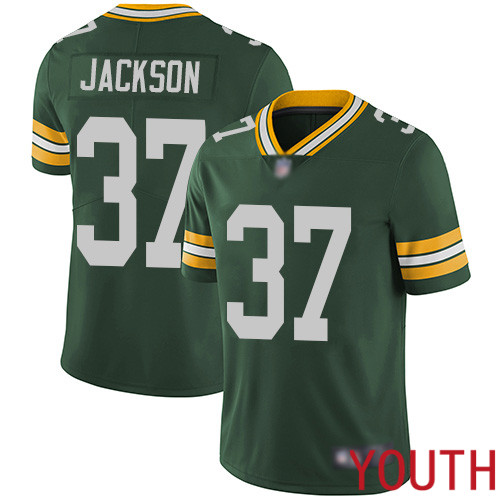 Green Bay Packers Limited Green Youth #37 Jackson Josh Home Jersey Nike NFL Vapor Untouchable
